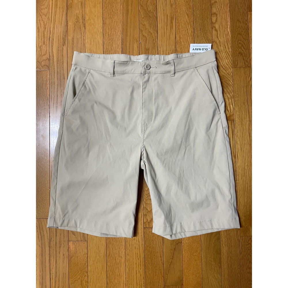 Old Navy Boys Quick Dry Khaki Shorts Tan Performance Adjustab Waist Size 20 Plus